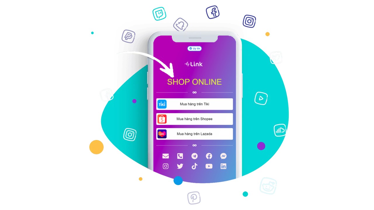 Screenshot of the app biolink editing page